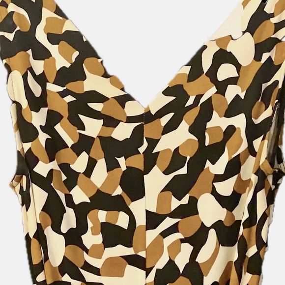 Diane Von Furstenberg Silk Wrap Dress V-Neck Sleeveless Wm Sz 8 EUC - Picture 4 of 8